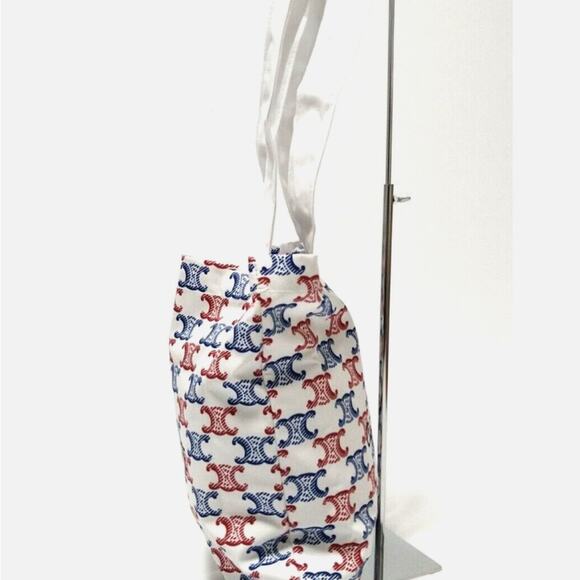 CELINE Gorgeous Tote Red and White Tote Bag - Picture 8 of 11